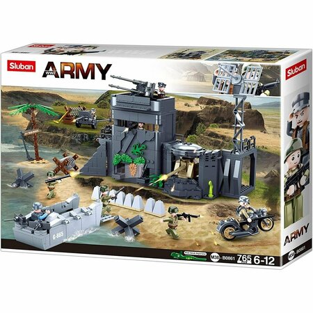 TEXAS TOY DISTRIBUTION WWII D-Day Atlantic Wall Building Brick Kit, 765 Piece TE80876